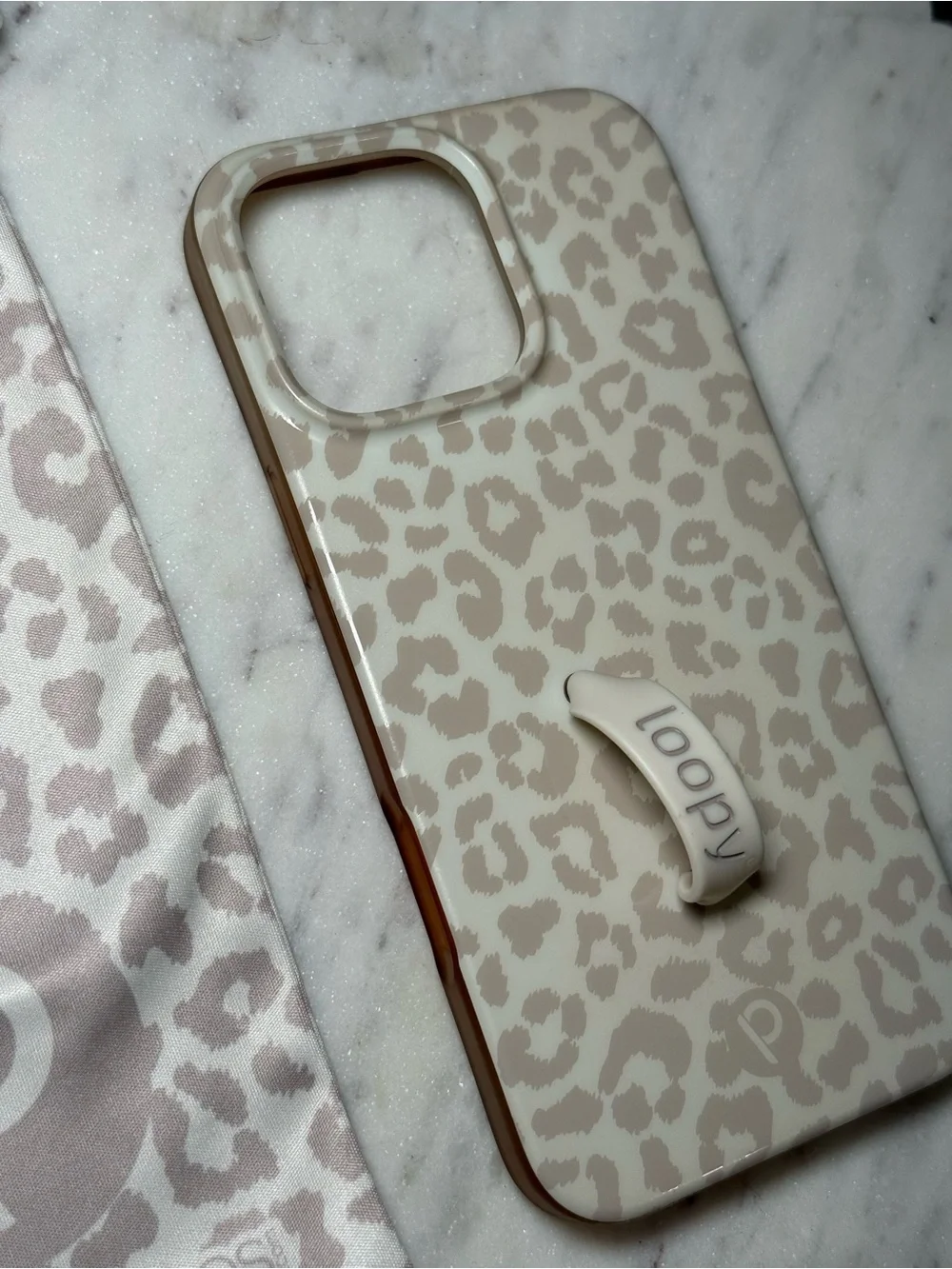 Gently Used Taupe Leopard IPhone 16 Pro Max Loopy Case